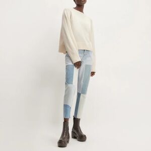 Everlane The '90s Cheeky® Mended Jean Patched Indigo Size 23